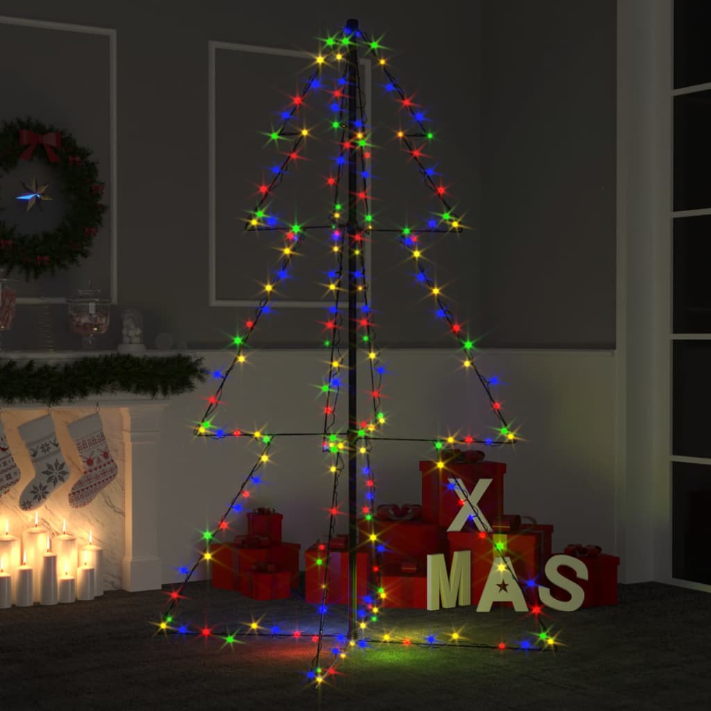 lysende juletræ 98x150 cm 200 LED'er indendørs/udendørs