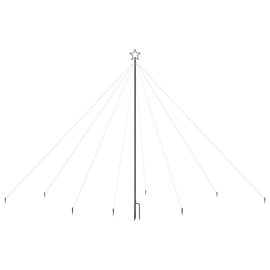 LED-juletræ 576 LED'er 3,6 m inde/ude blåt lys