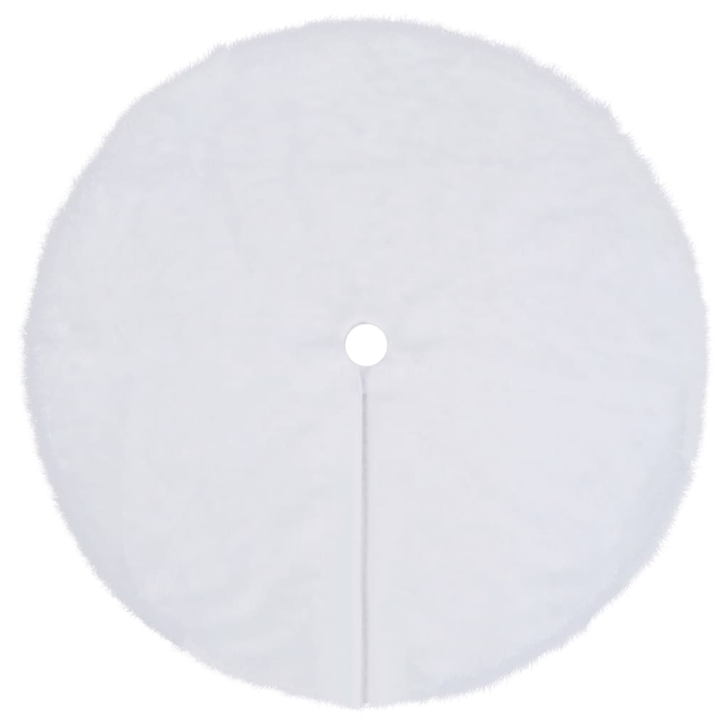 Bezug für Weihnachtsbaumsockel 90 cm Kunstfell weiß