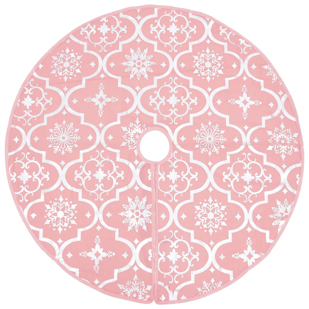 luksuriøs skjuler til juletræsfod med julesok 150 cm stof pink