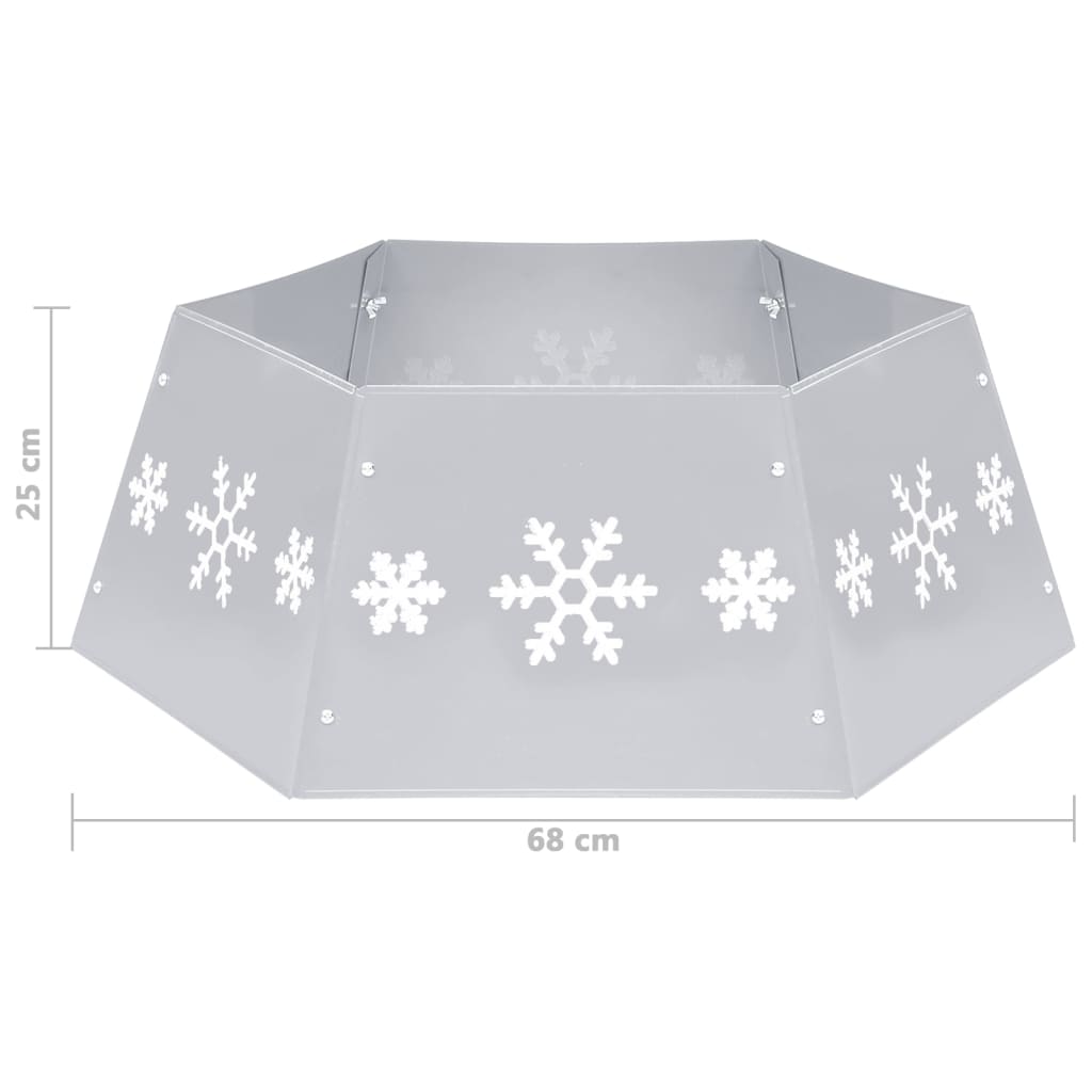 Julgransfodral Ø68x25 cm silver och vit