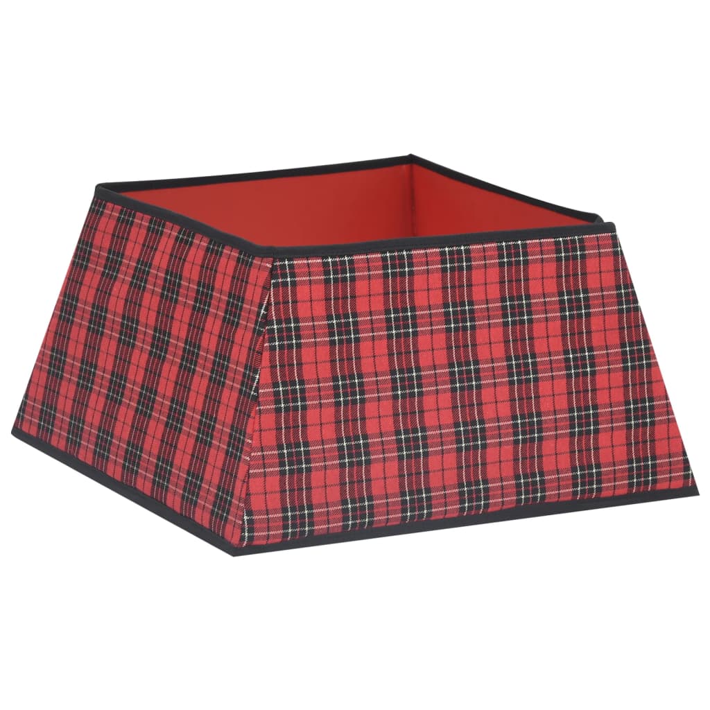 Häute für Weihnachtsbaumsockel 48x48x25 cm rot und schwarz