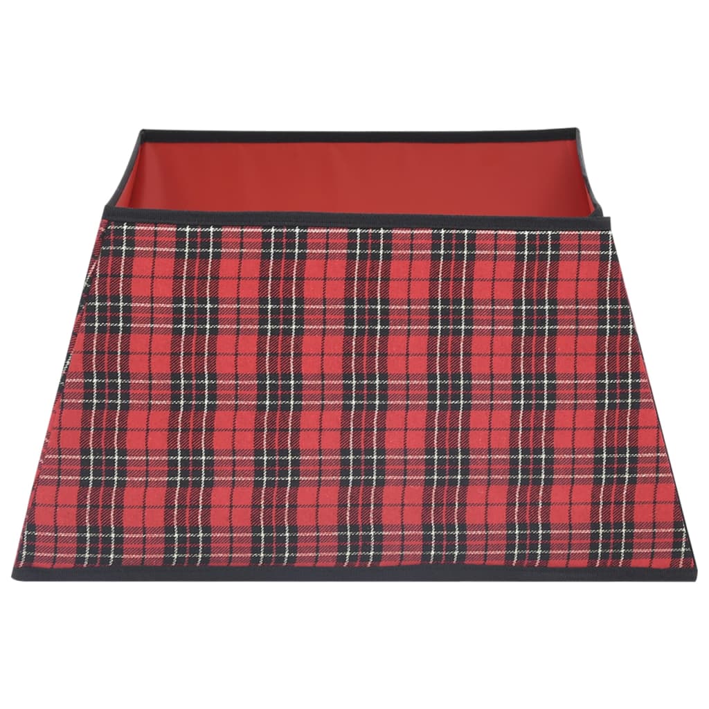 Häute für Weihnachtsbaumsockel 48x48x25 cm rot und schwarz