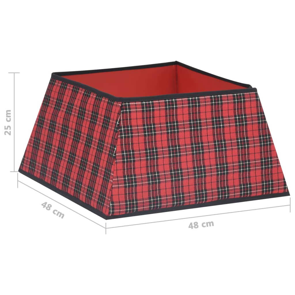 Häute für Weihnachtsbaumsockel 48x48x25 cm rot und schwarz