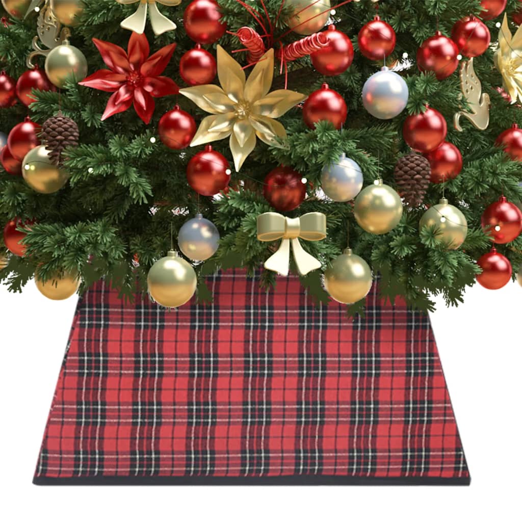 Häute für Weihnachtsbaumsockel 48x48x25 cm rot und schwarz