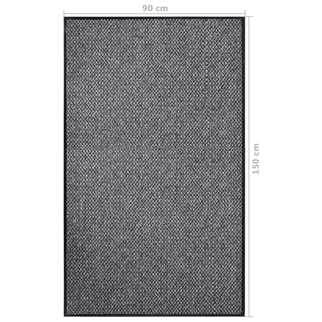 dørmåtte 90x150 cm grå