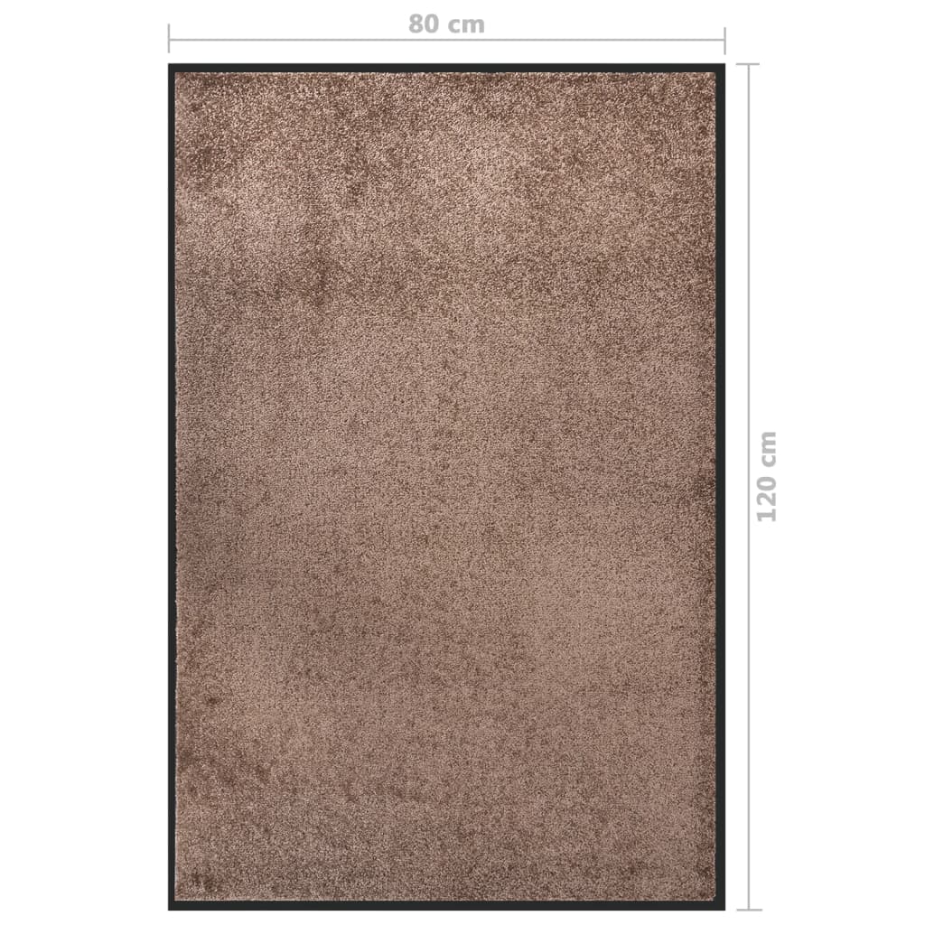 dørmåtte 80x120 cm brun