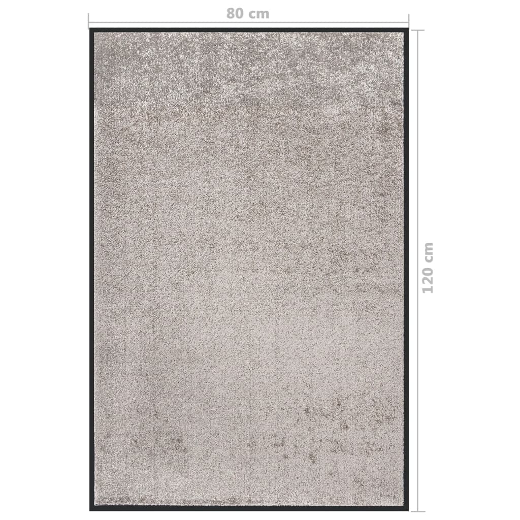 dørmåtte 80x120 cm grå