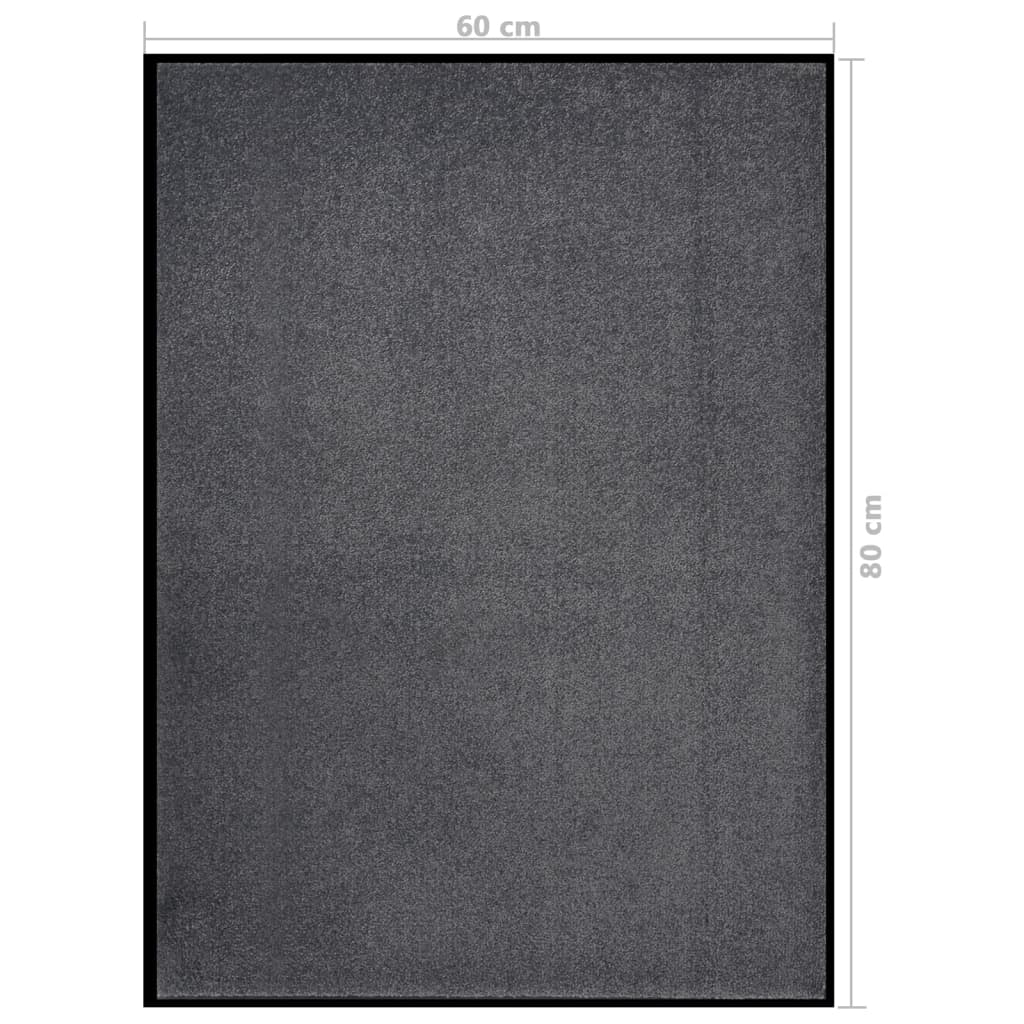dørmåtte 60x80 cm antracitgrå