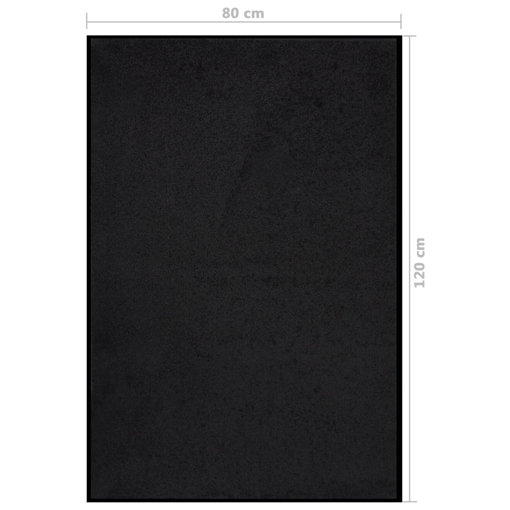 dørmåtte 80x120 cm sort