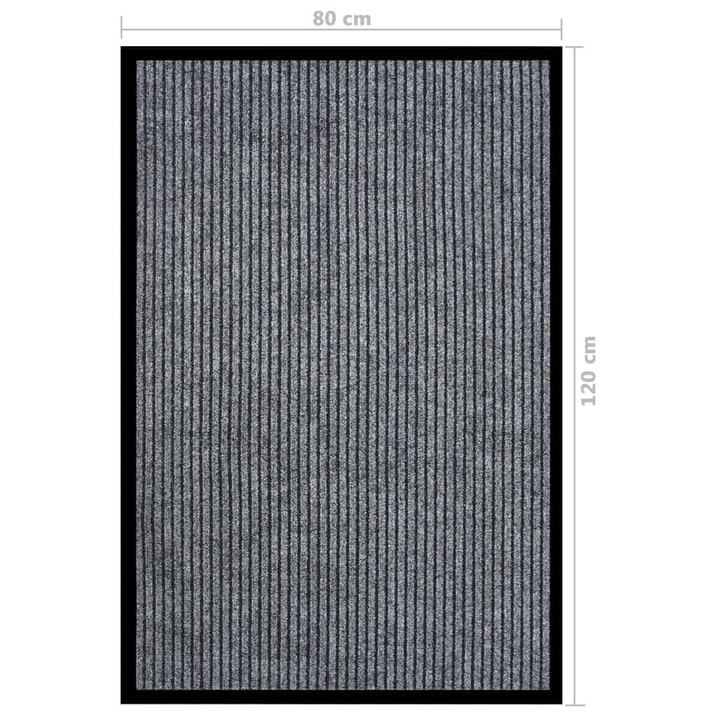 dørmåtte 80x120 cm stribet grå