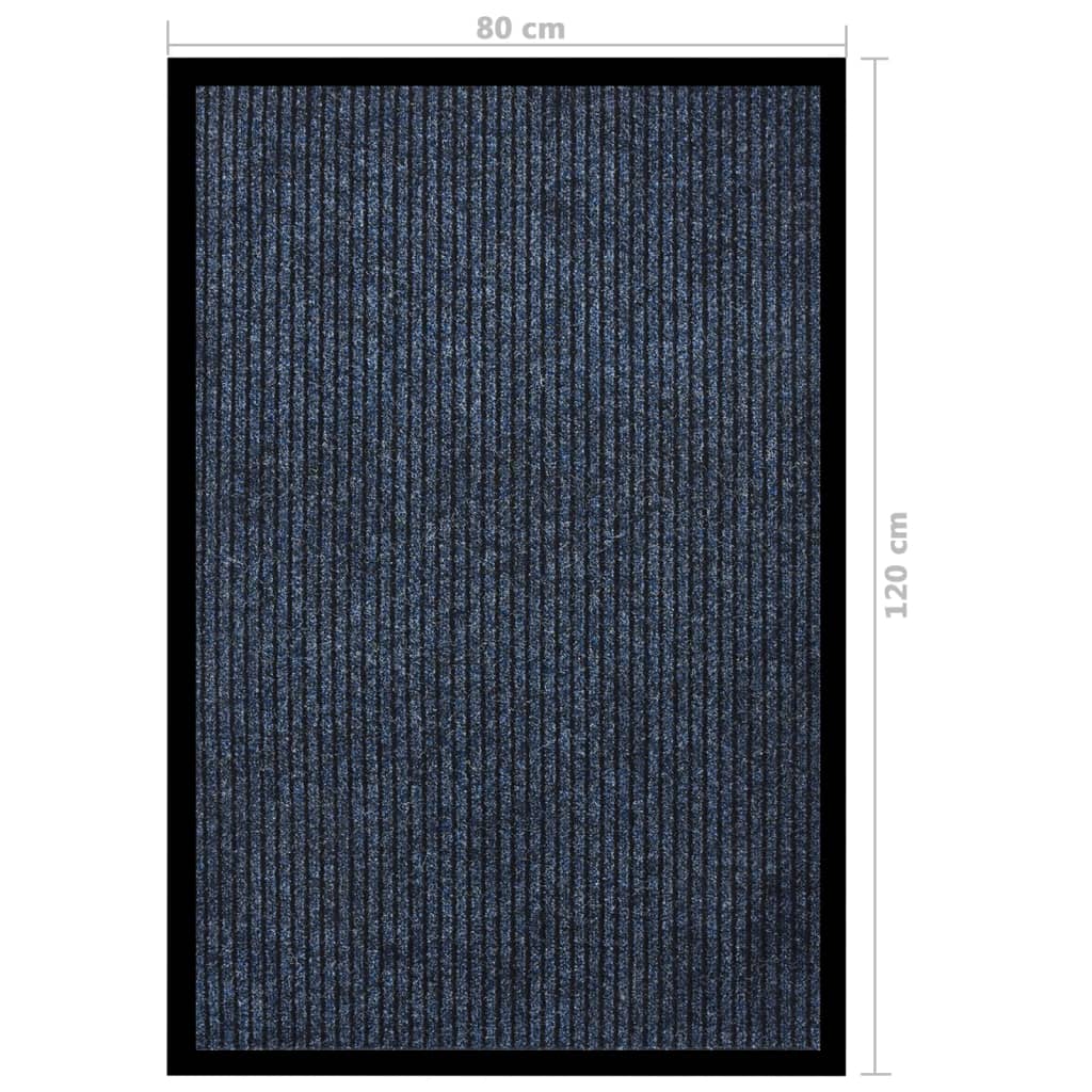 dørmåtte 80x120 cm stribet blå