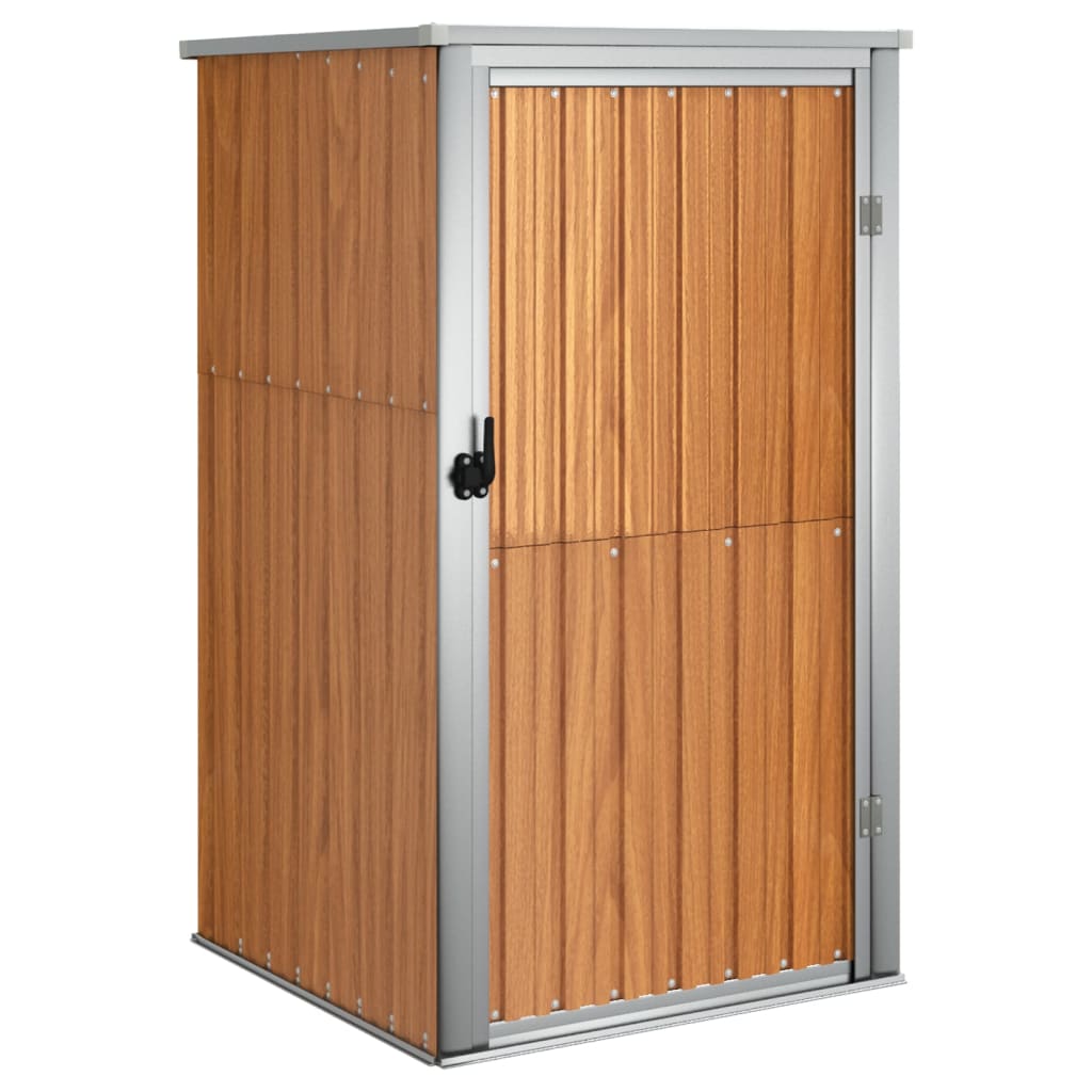 redskabsskur til haven 88x89x161 cm galvaniseret stål brun