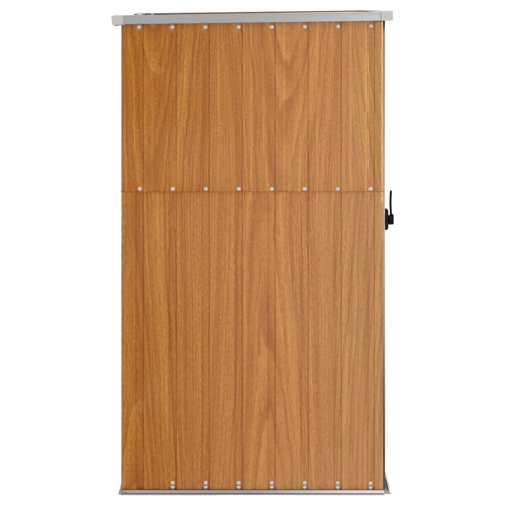 redskabsskur til haven 88x89x161 cm galvaniseret stål brun
