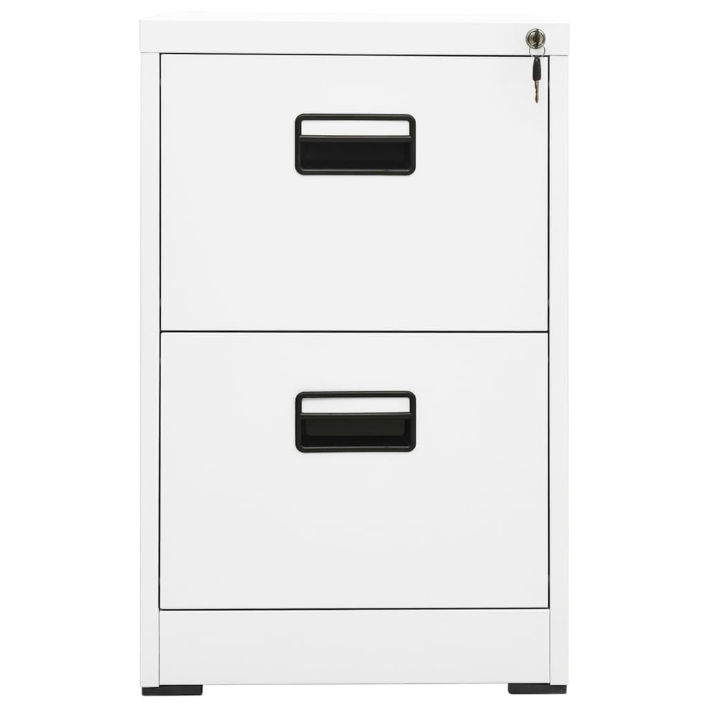 arkivskab 46x62x72,5 cm stål hvid