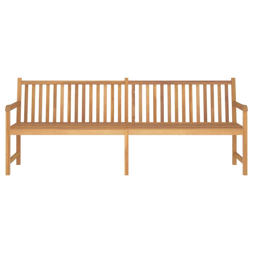 havebænk 228 cm massivt teaktræ