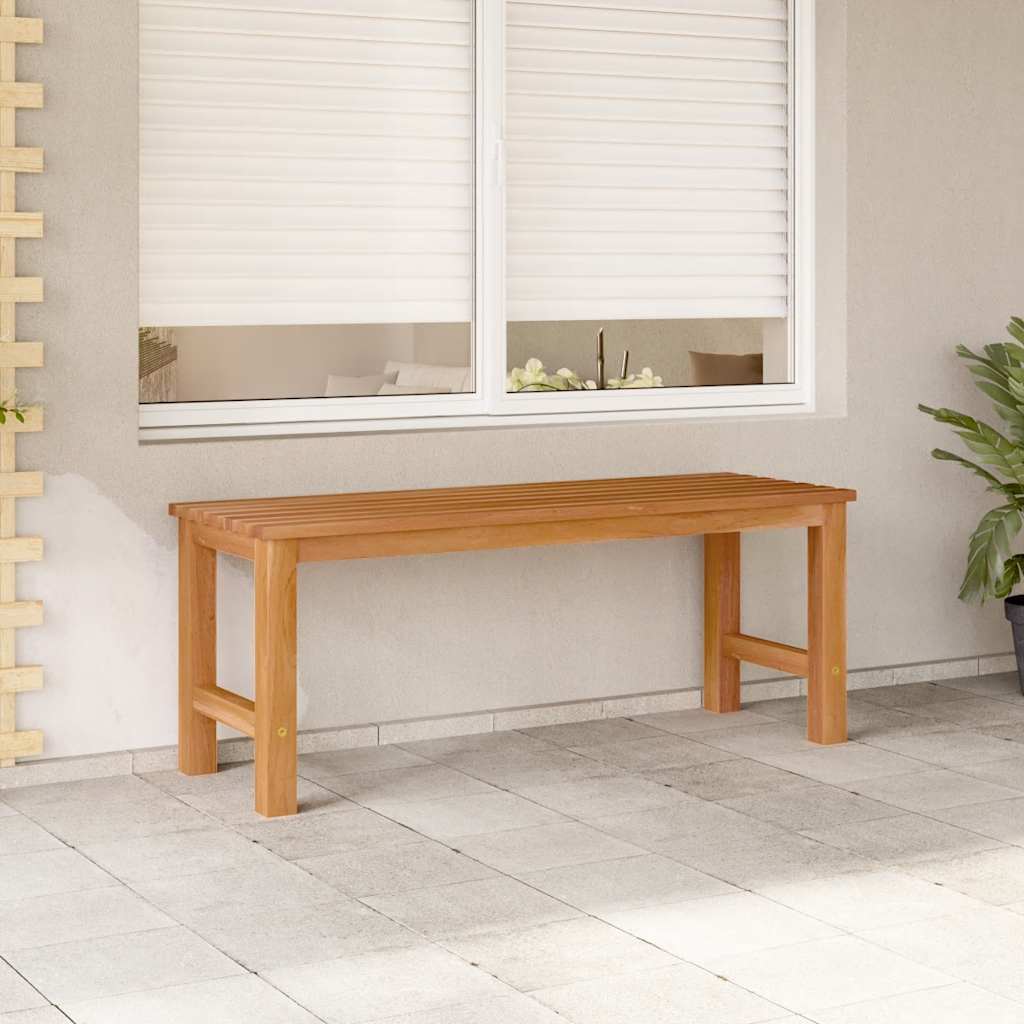 havebænk 114 cm massivt teaktræ