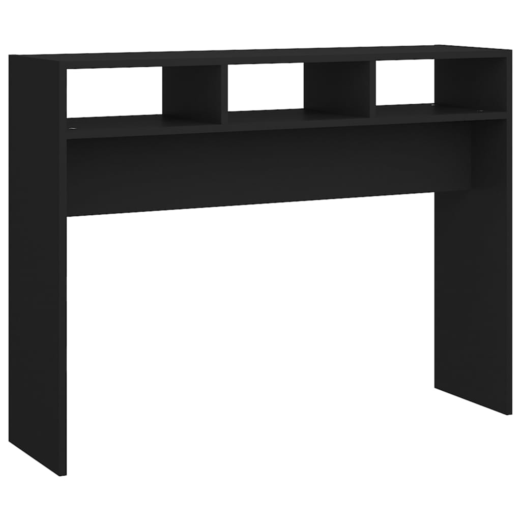 konsolbord 105x30x80 cm konstrueret træ sort