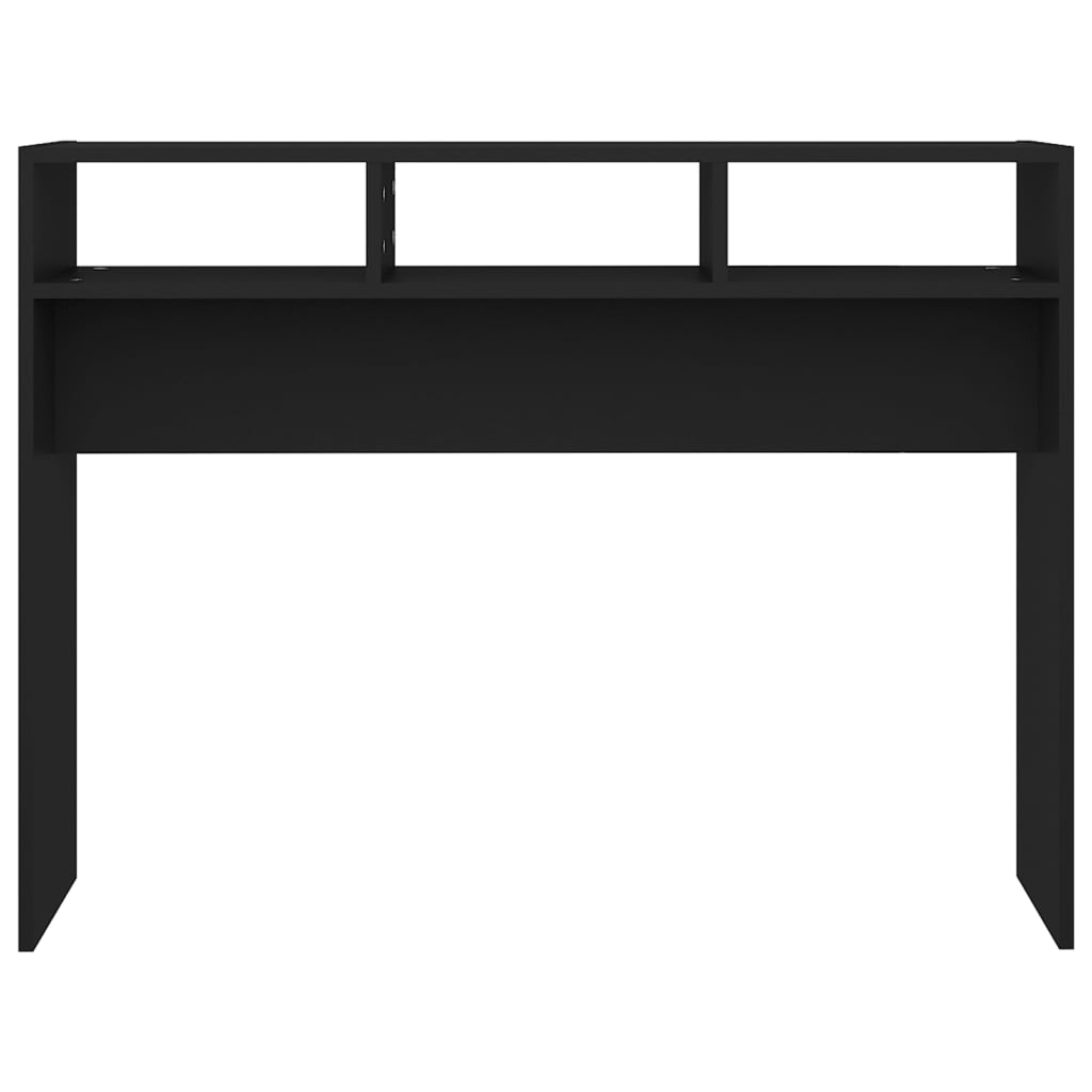 konsolbord 105x30x80 cm konstrueret træ sort