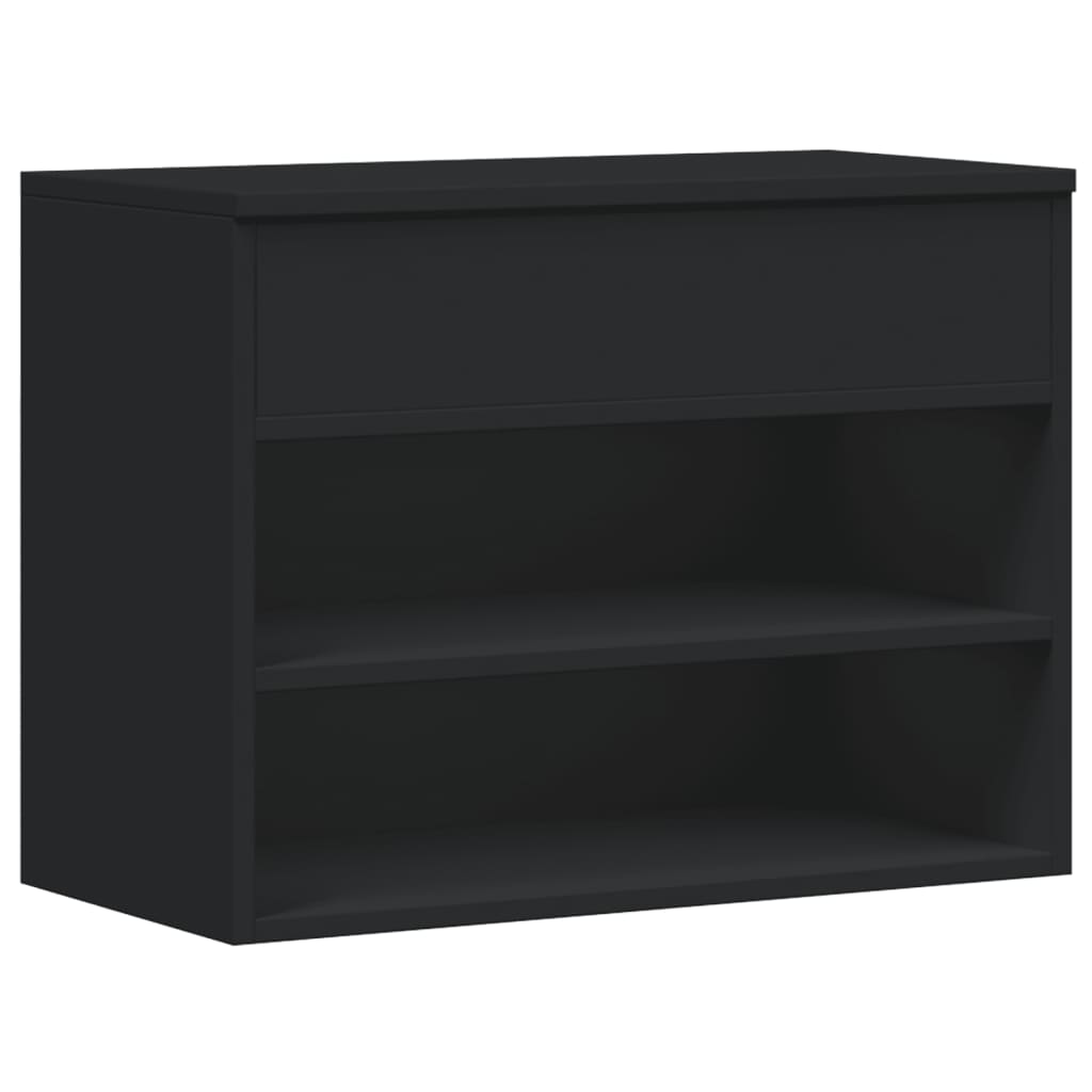 skobænk 60x30x45 cm konstrueret træ sort