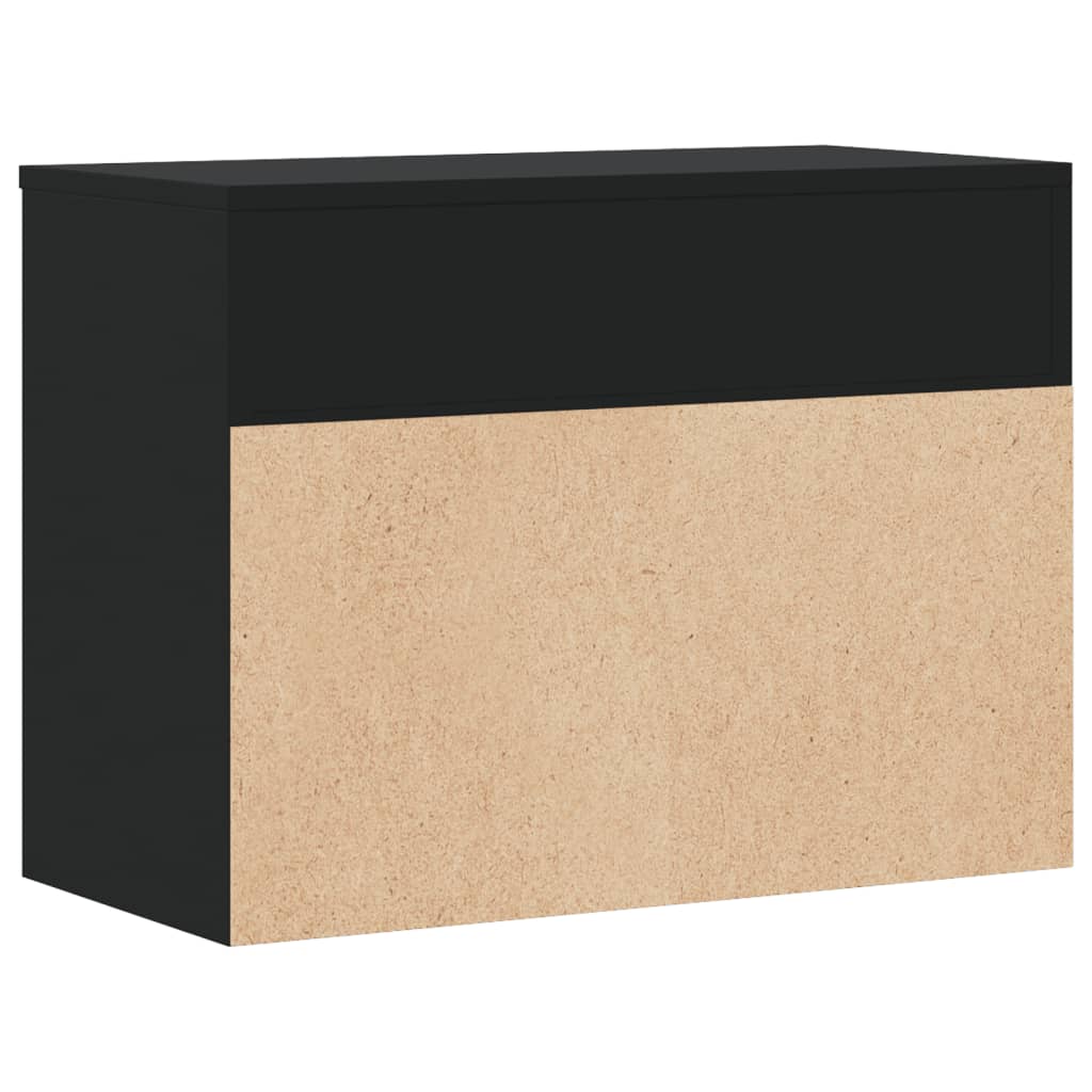 skobænk 60x30x45 cm konstrueret træ sort