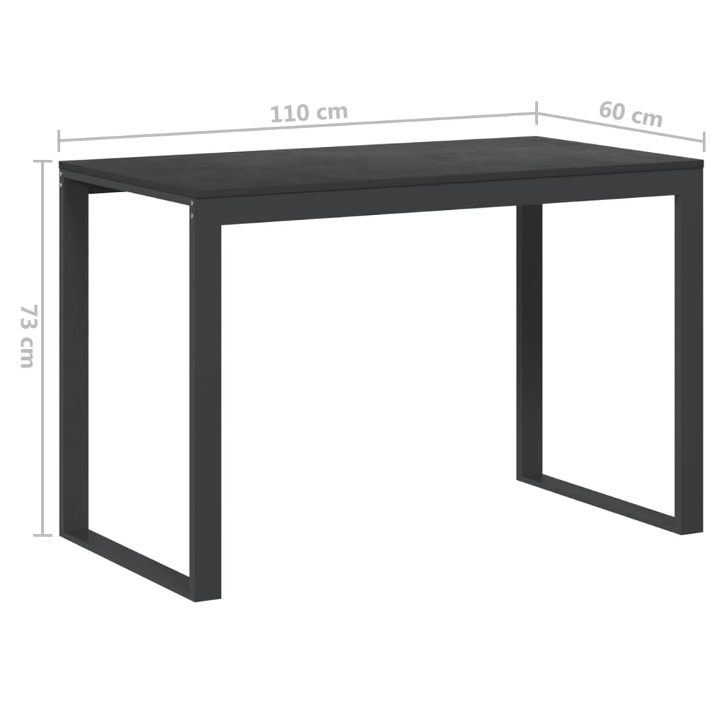 Computertisch 110x60x73 cm Spanplatte schwarz