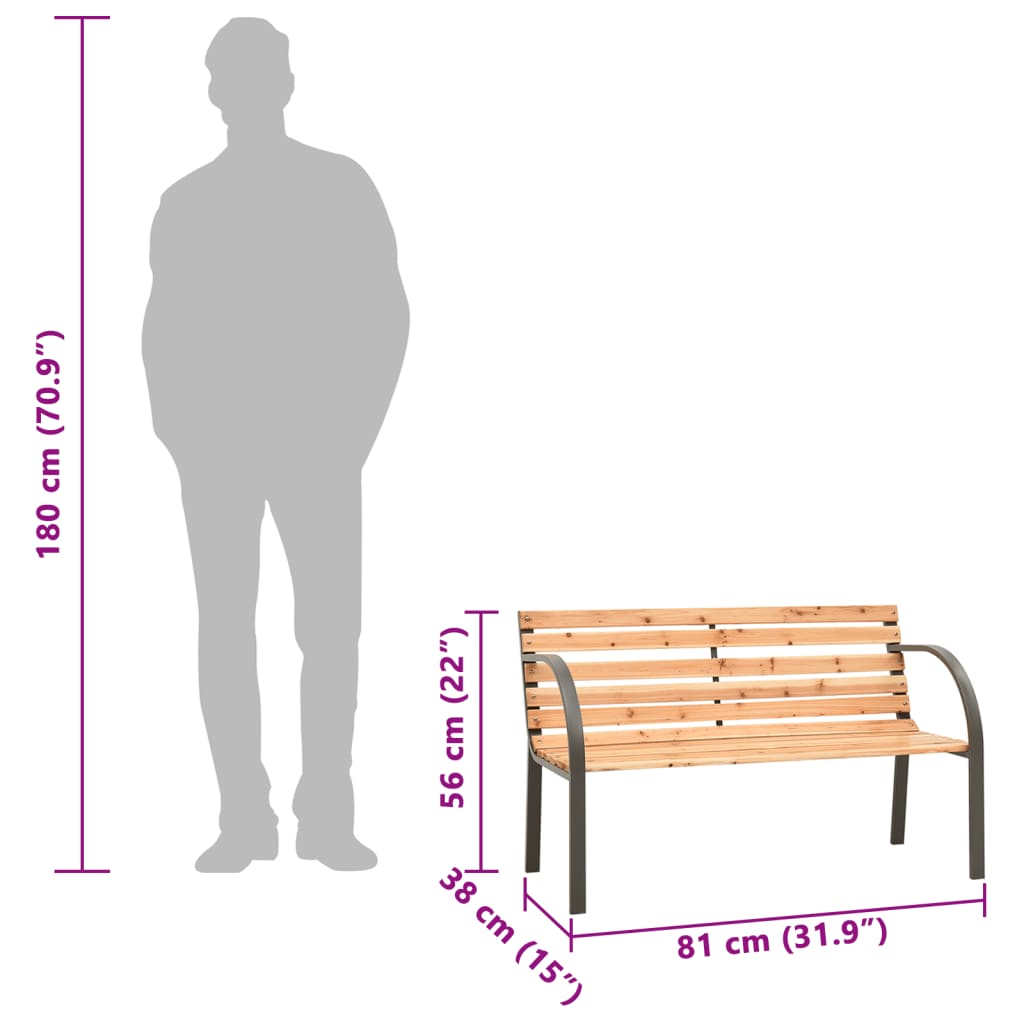 havebænk til børn 81 cm kinesisk grantræ