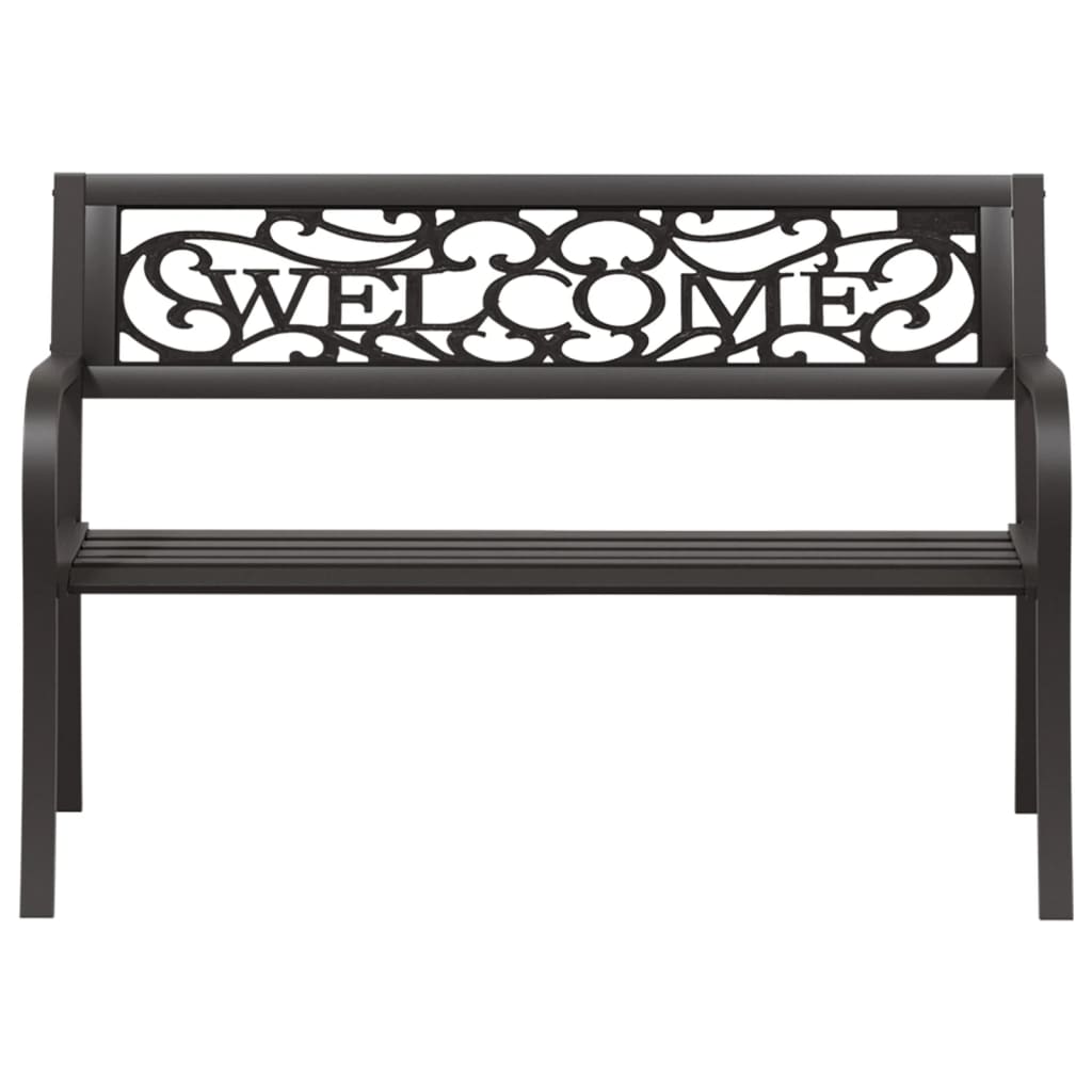 havebænk 125 cm stål sort