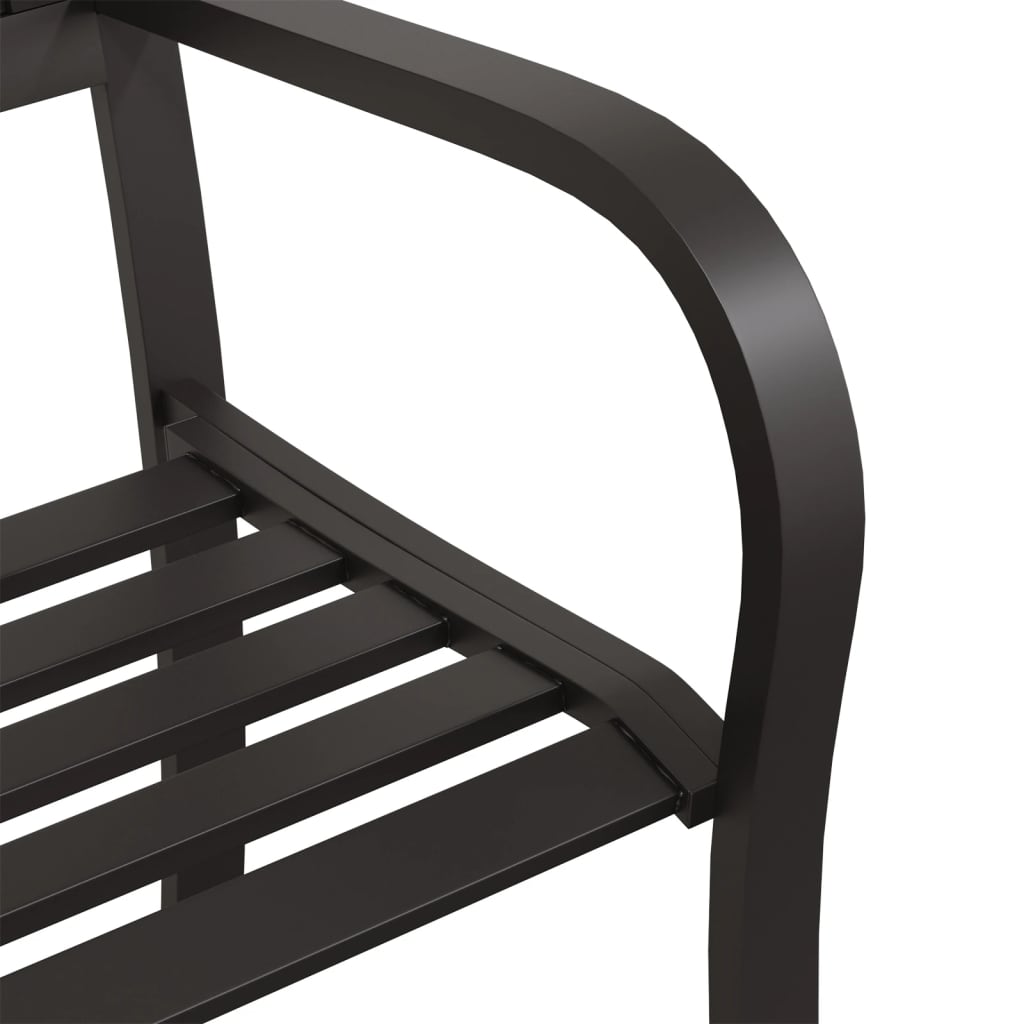 havebænk 125 cm stål sort