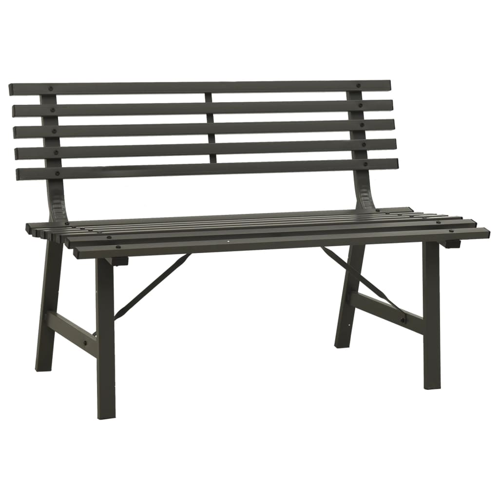 havebænk 110 cm stål sort