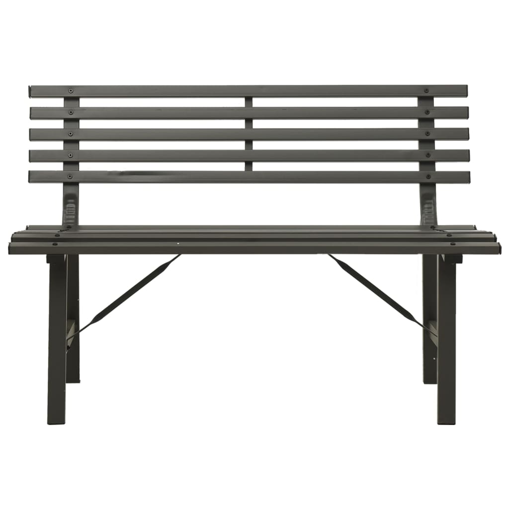 havebænk 110 cm stål sort
