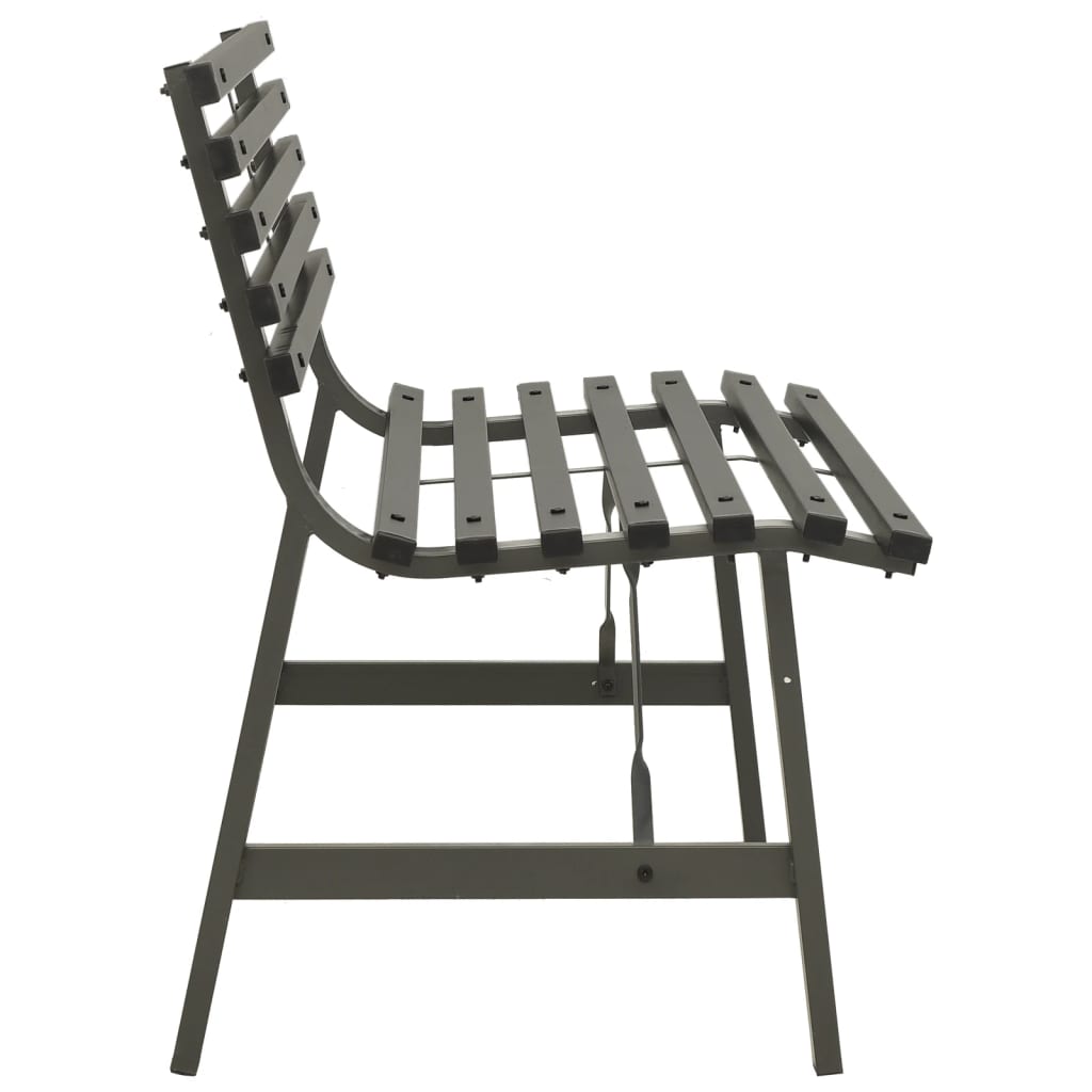 havebænk 110 cm stål sort