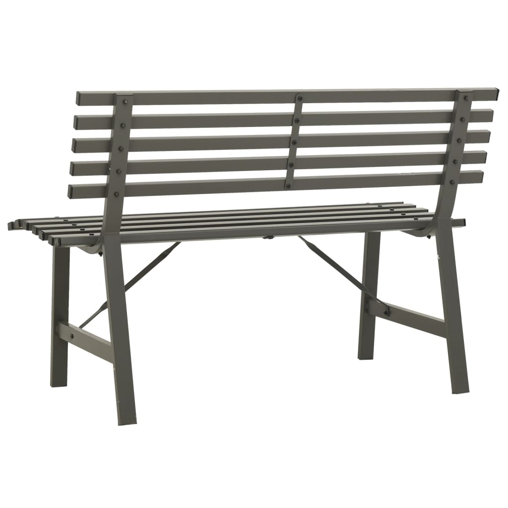 havebænk 110 cm stål sort