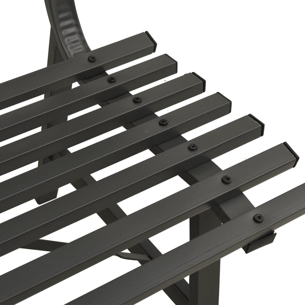 havebænk 110 cm stål sort
