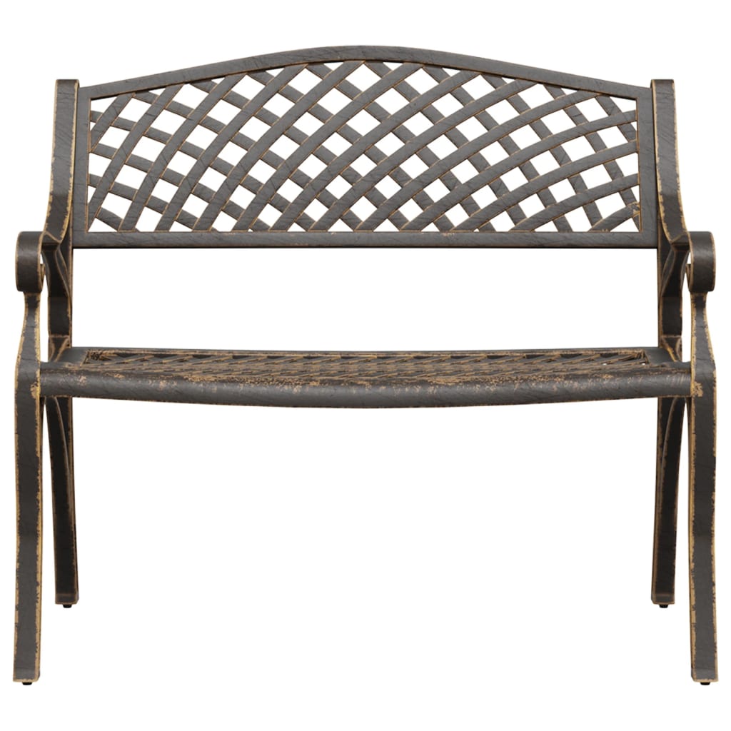 havebænk 102 cm støbt aluminium bronzefarvet