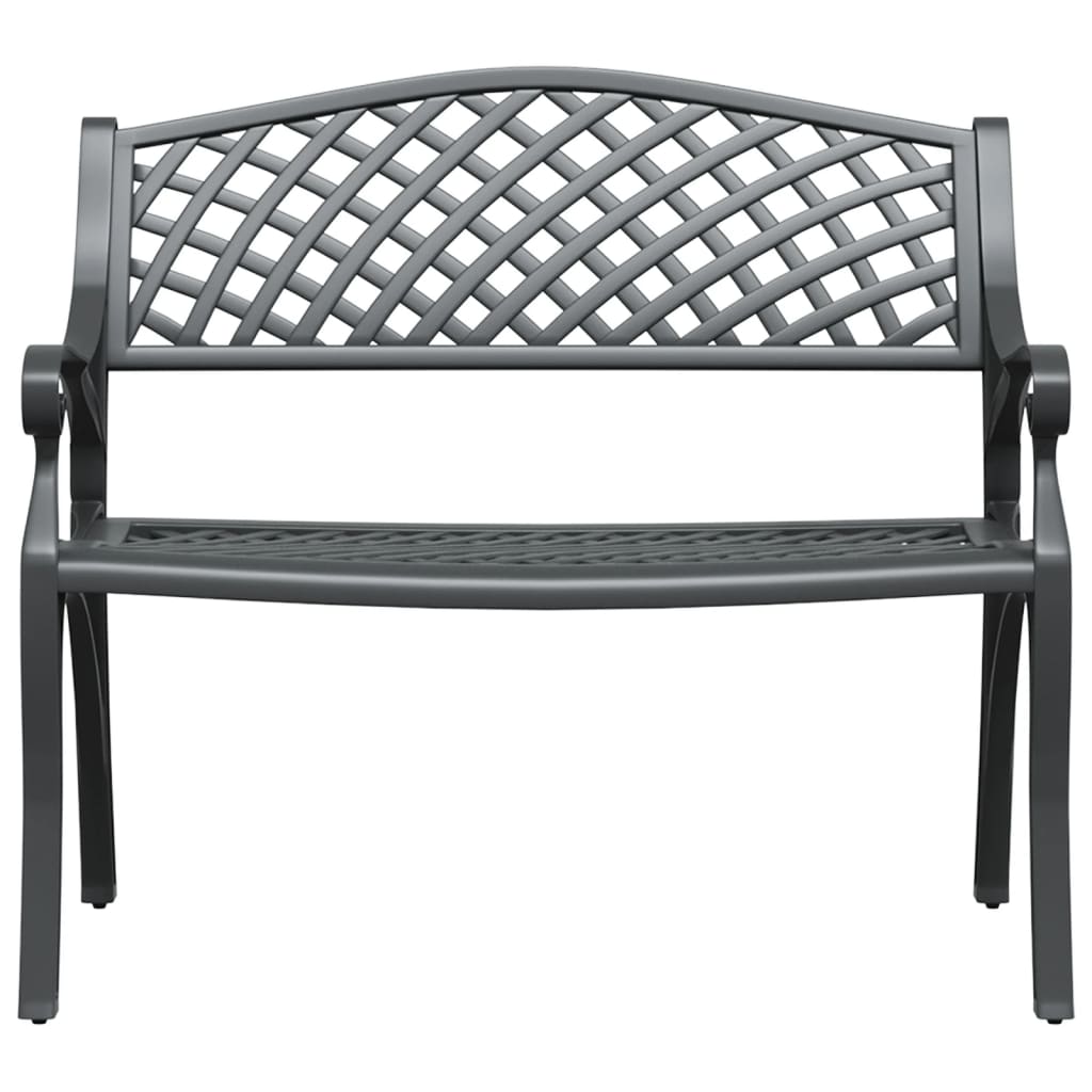 havebænk 102 cm støbt aluminium sort