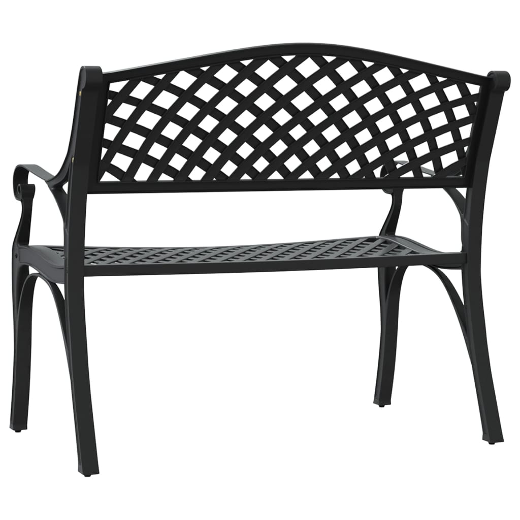 havebænk 102 cm støbt aluminium sort
