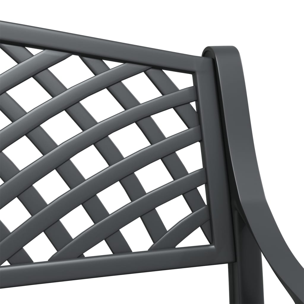 havebænk 102 cm støbt aluminium sort