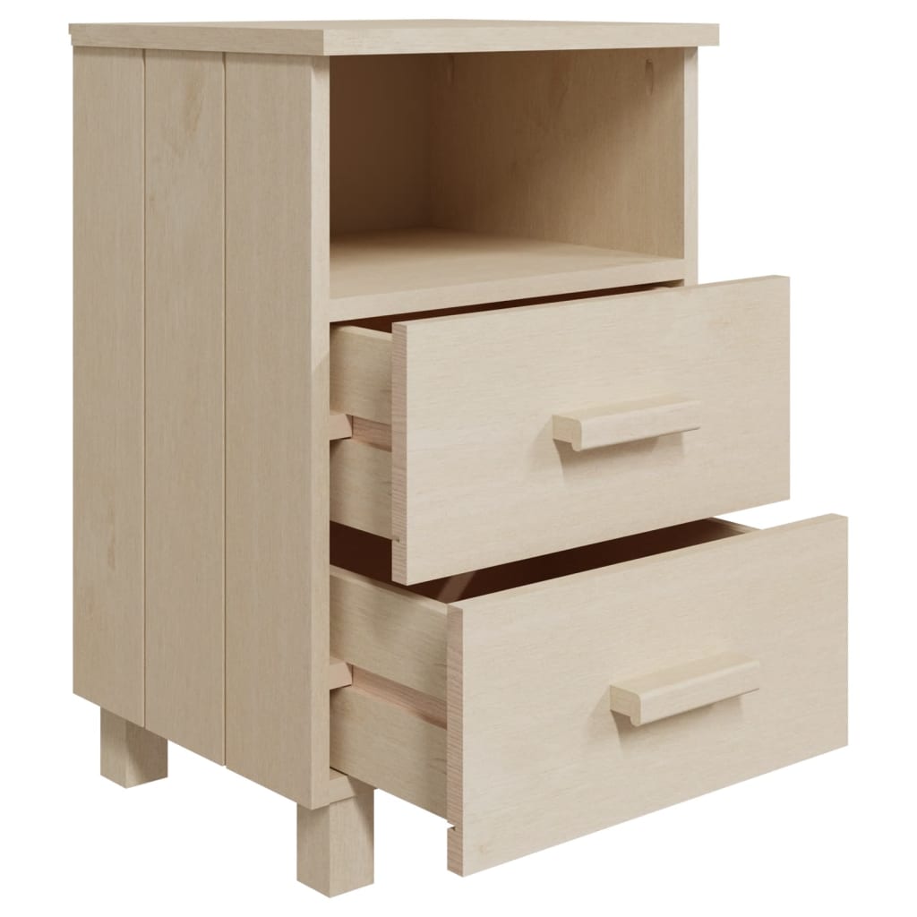 sengeskab HAMAR 2 stk. 40x35x44,5 cm fyrretræ honningfarvet
