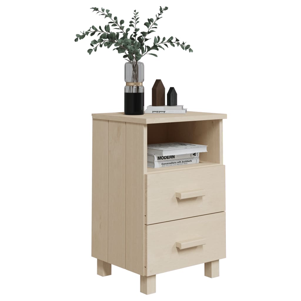 sengeskab HAMAR 2 stk. 40x35x44,5 cm fyrretræ honningfarvet