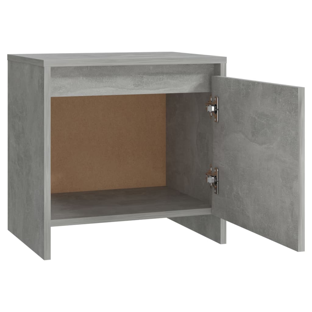 sengebord 45x34,5x44,5 cm konstrueret træ betongrå