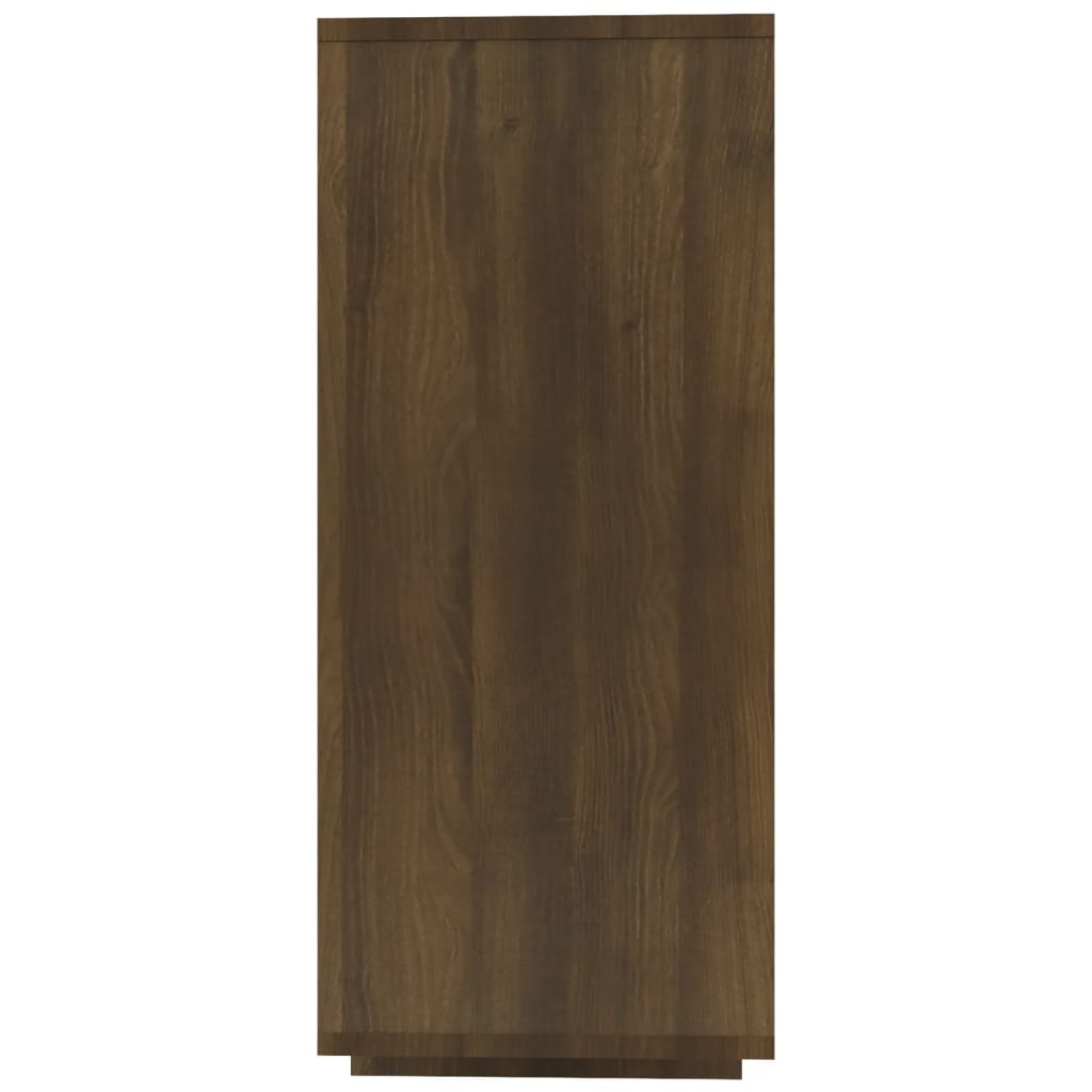 skænk 120x30x75 cm konstrueret træ brun egetræsfarve