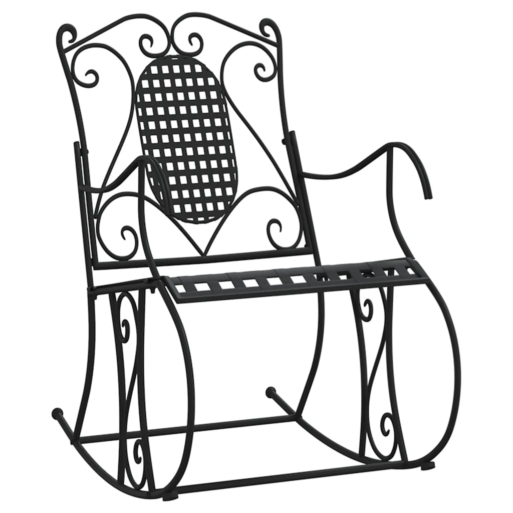 gyngebænk 84 cm stål sort
