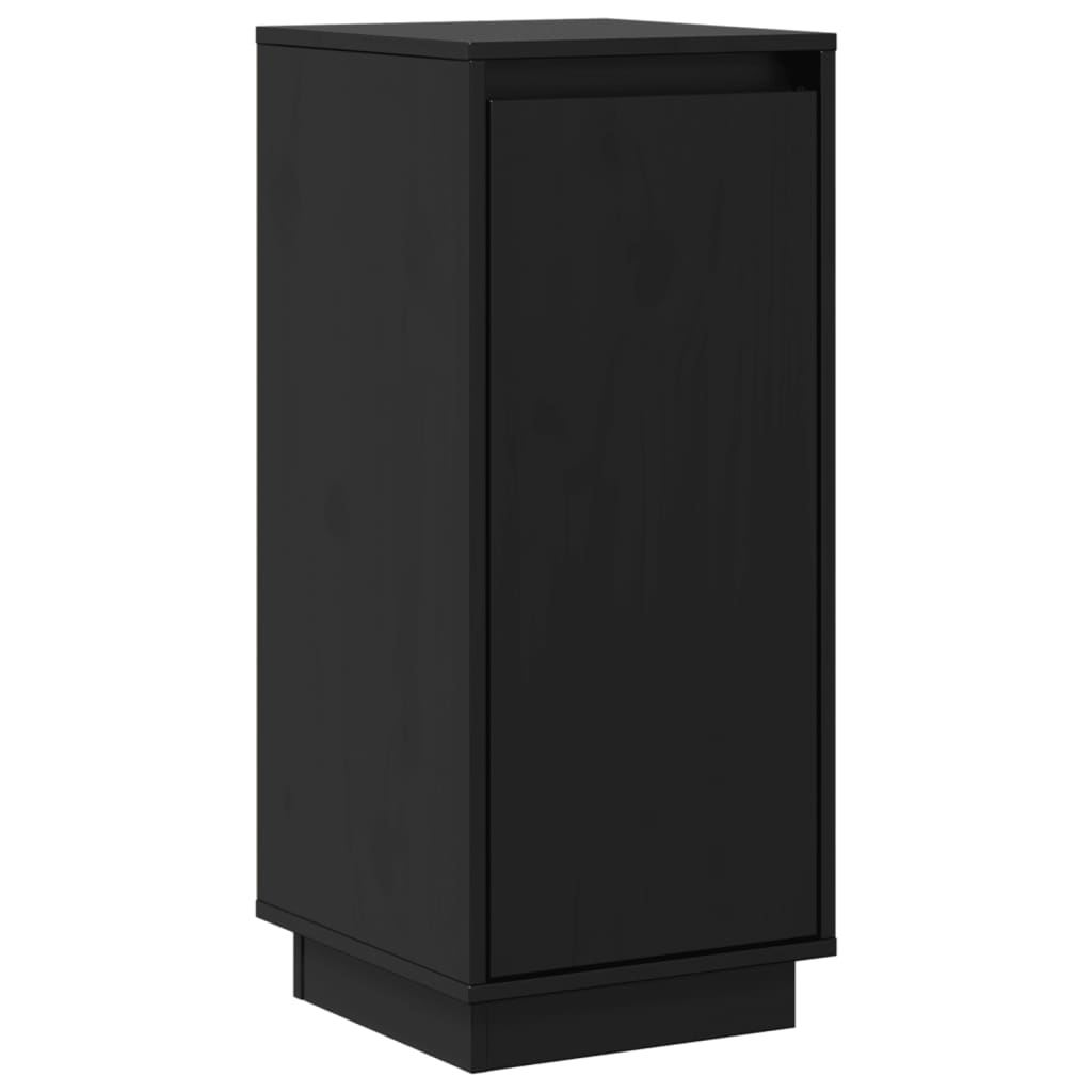 skænke 2 stk. 31,5x34x75 cm massivt fyrretræ sort