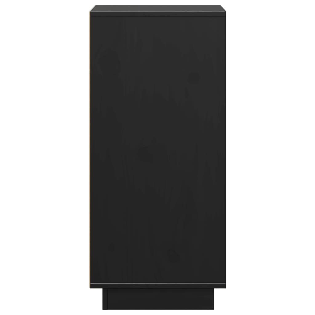 skænke 2 stk. 31,5x34x75 cm massivt fyrretræ sort