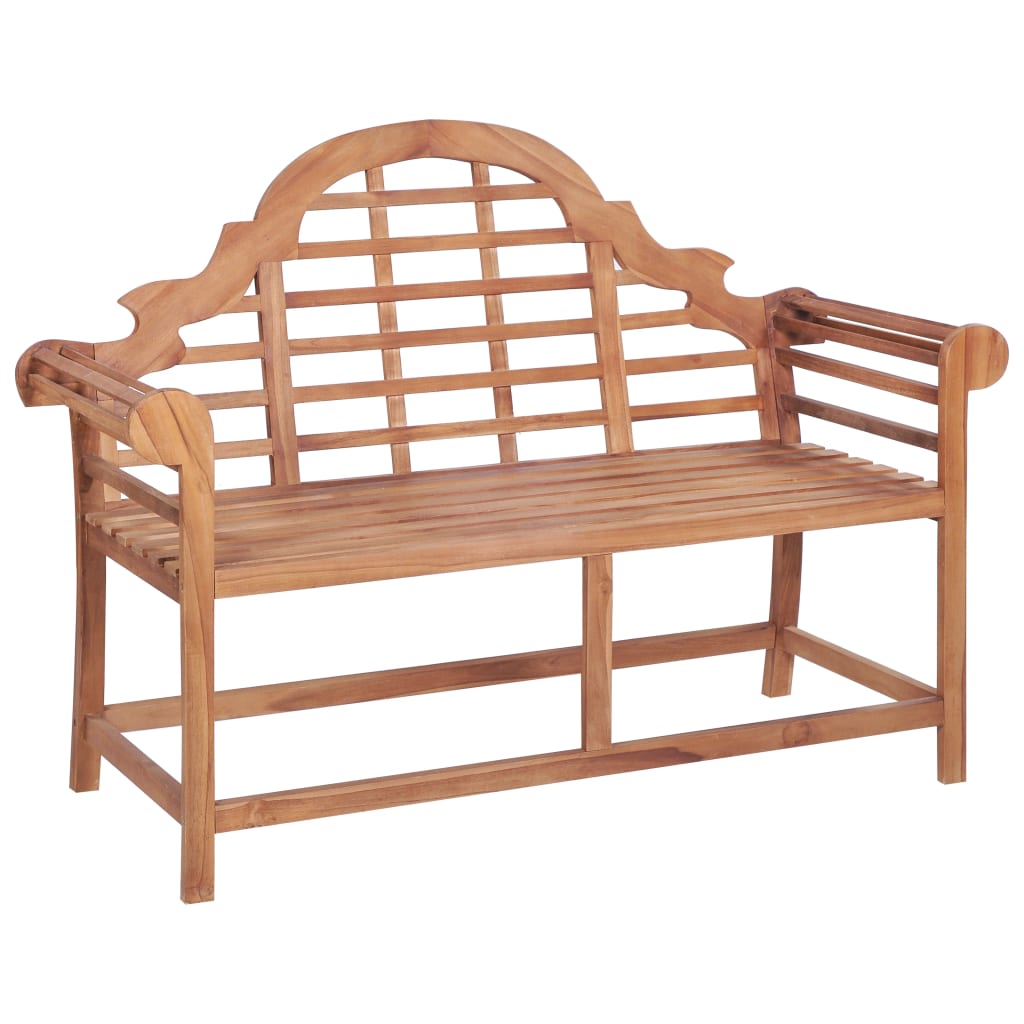 havebænk 127x58,5x92,5 cm massivt teaktræ