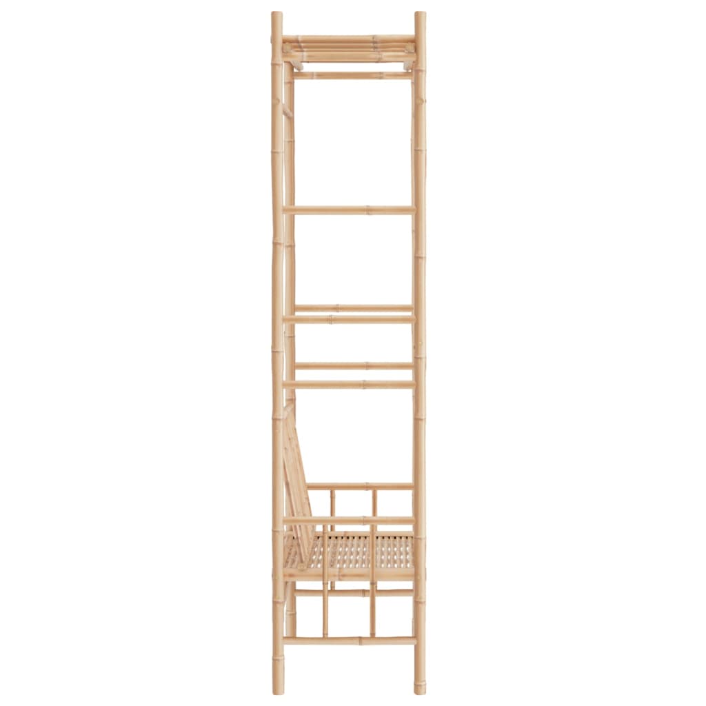 havebænk med pergola 116 cm bambus