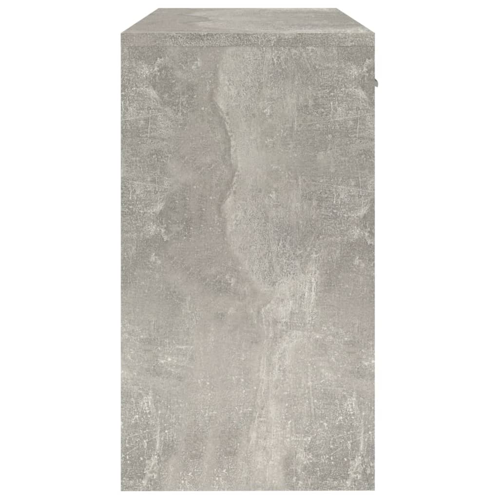 skrivebord med skuffe og skab 100x40x73 cm konstrueret træ grå