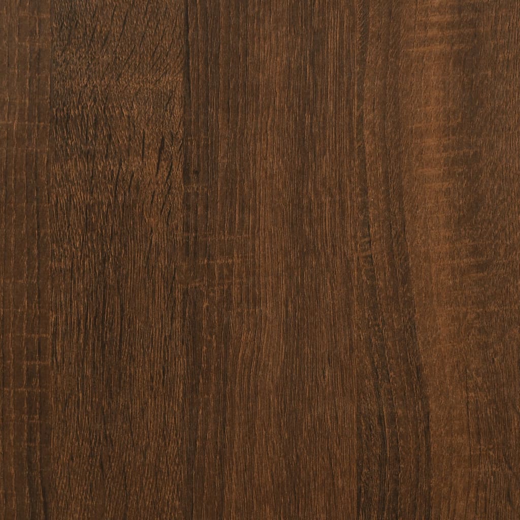 klædeskab 80x52x180 cm konstrueret træ brun egetræsfarve