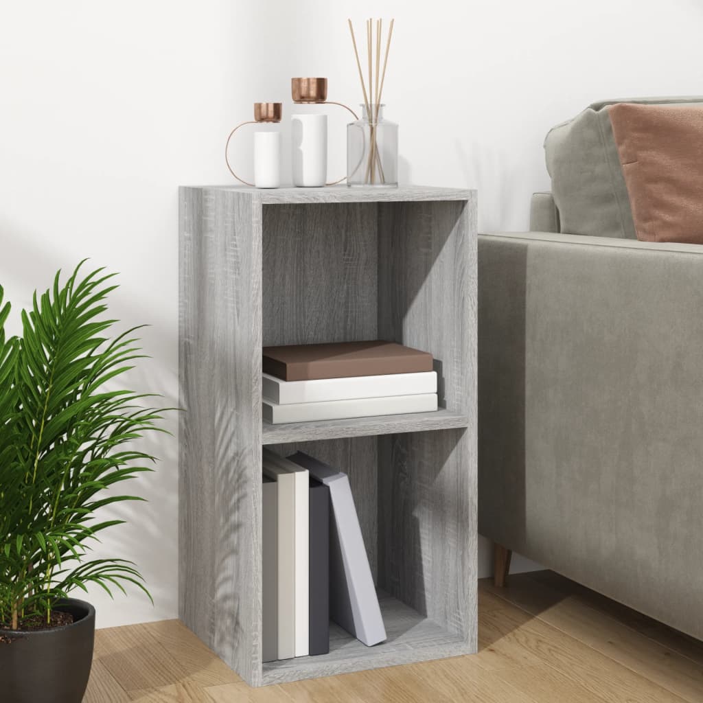 lp-reol 71x34x36 cm konstrueret træ grå sonoma-eg